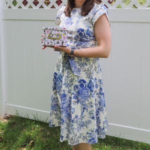 Antonio Melani Floral Skirt and Shirt Set